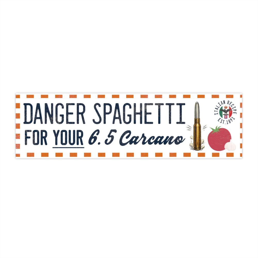Danger Spaghetti Bumper Sticker